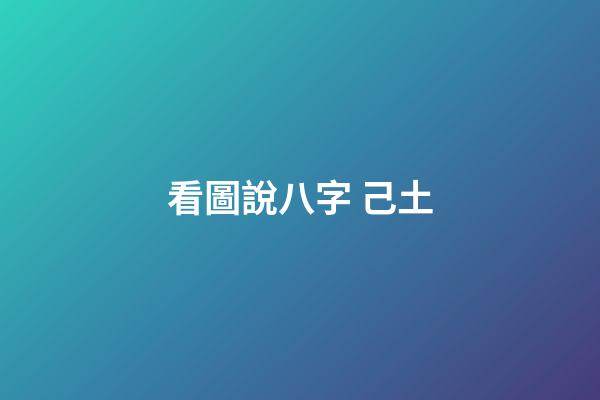看圖說八字 己土